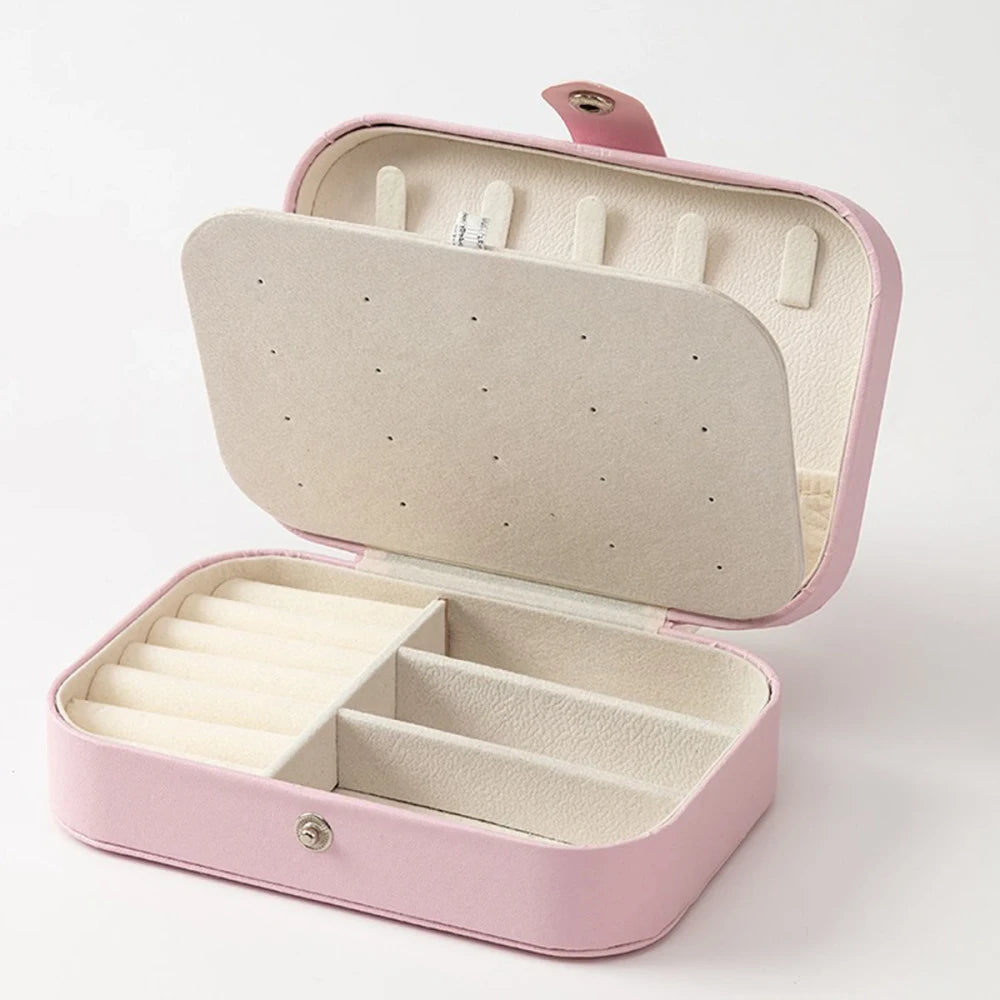 Portable Multi-Compartment Jewelry Box