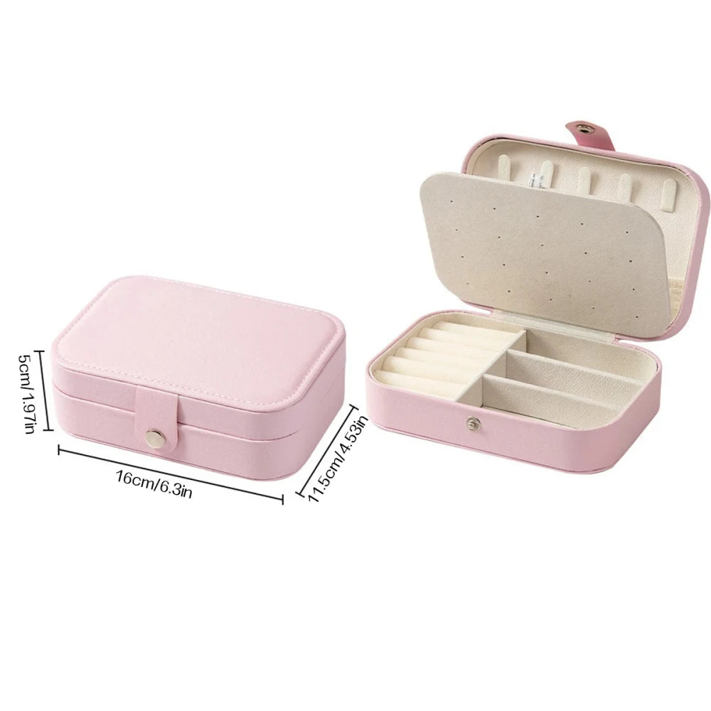 Portable Multi-Compartment Jewelry Box