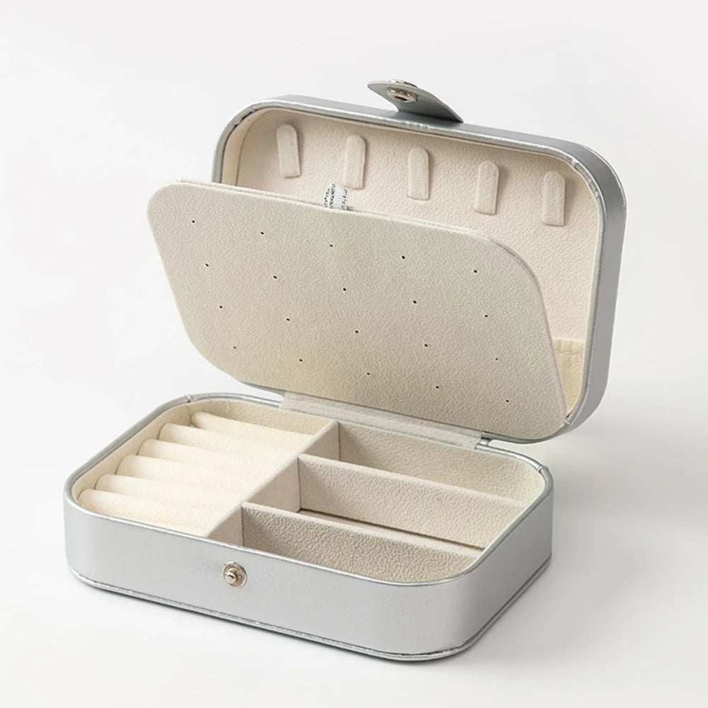 Portable Multi-Compartment Jewelry Box