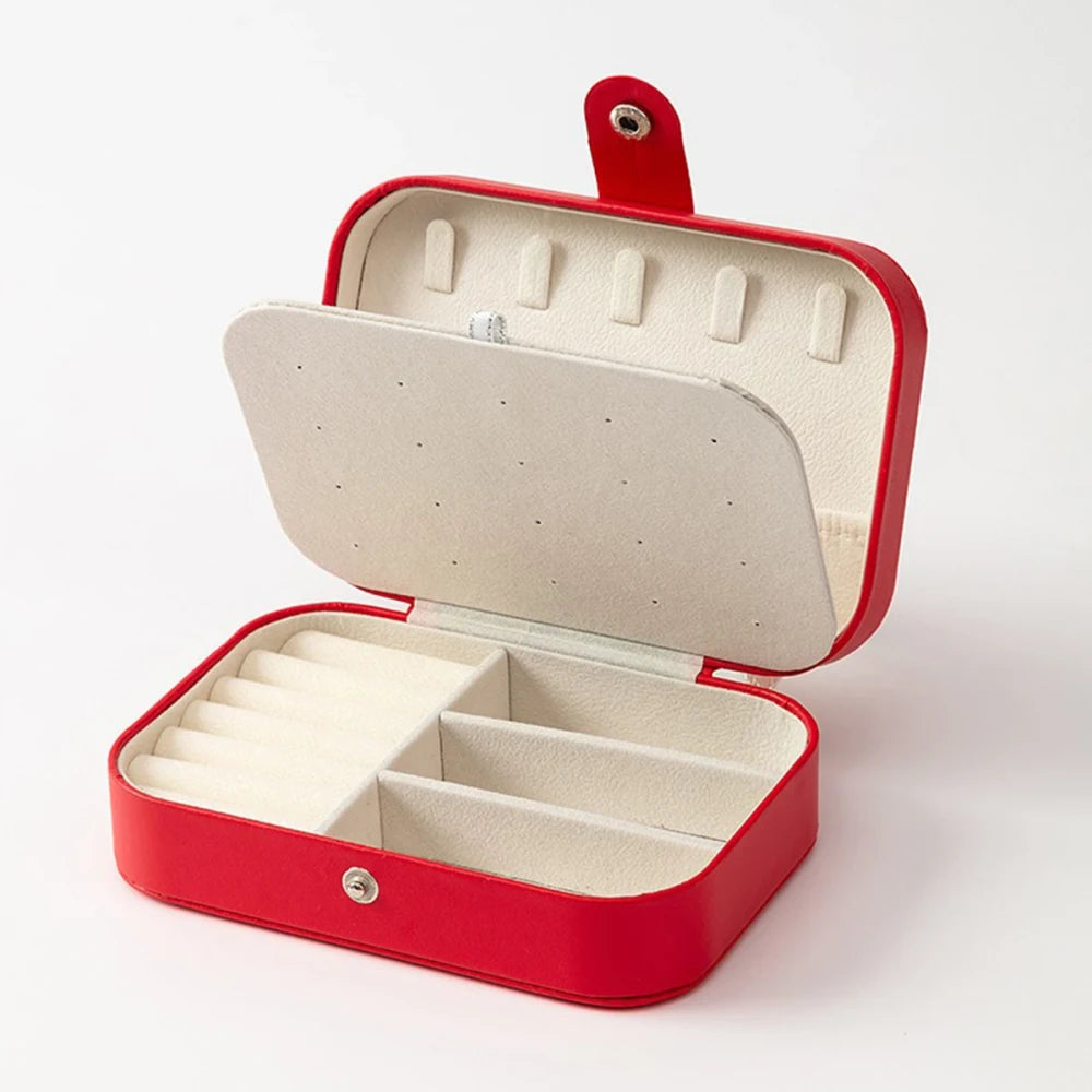 Portable Multi-Compartment Jewelry Box