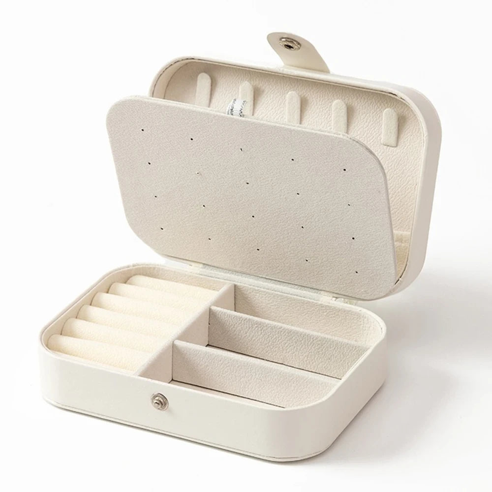 Portable Multi-Compartment Jewelry Box