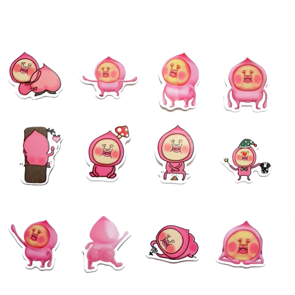 Mini 2-3CM 40Pcs Hand Account Cartoon Kobito Stickers Waterproof Laptop Motorcycle Luggage Snowboard Fridge Sticker