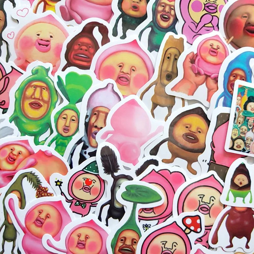 Mini 2-3CM 40Pcs Hand Account Cartoon Kobito Stickers Waterproof Laptop Motorcycle Luggage Snowboard Fridge Sticker