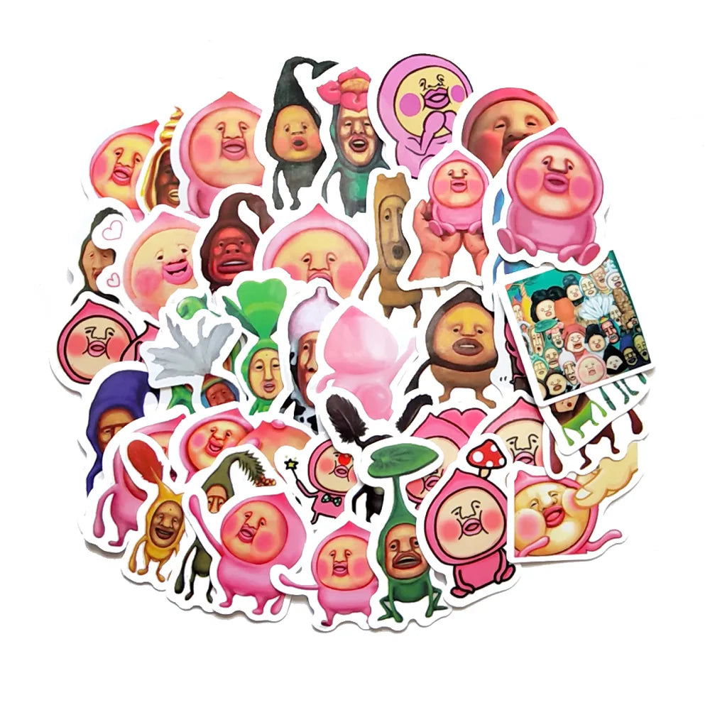 Mini 2-3CM 40Pcs Hand Account Cartoon Kobito Stickers Waterproof Laptop Motorcycle Luggage Snowboard Fridge Sticker