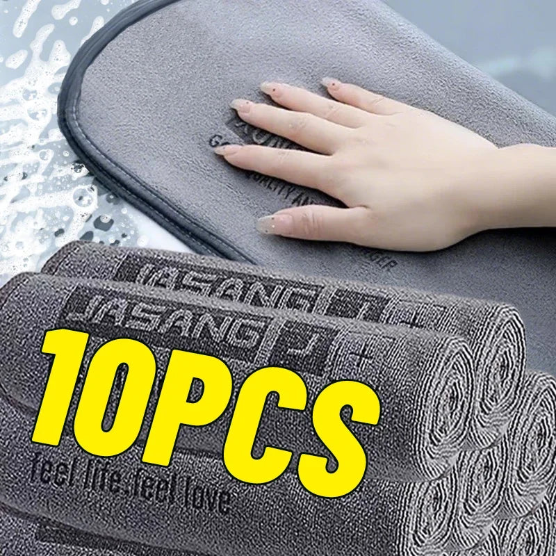 10/1pcs Microfiber Car Wash Towels Thickened High Water Absorption Auto Cleaning Cloths Towel Household Washing Drying Cloth Rag