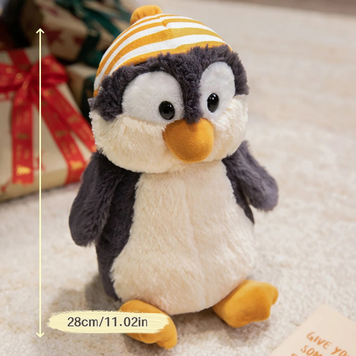 Cute Plush Toy Wolf in Sheep's Clothing Hat-Wearing Penguin Adorable Gorilla Husky Stuffed Animals for Kids Teens Animal Lovers