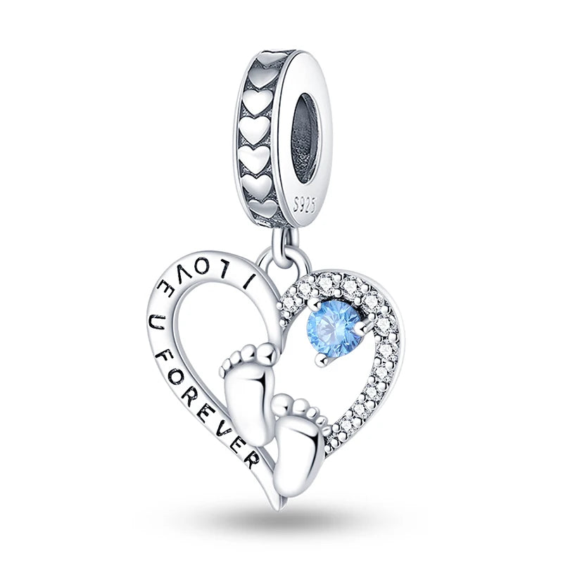 Fit 3mm Bracelets 925 Sterling Silver Tulip Family Embrace Heart Charms Beads DIY Fine Jewelry Gift Making For Women