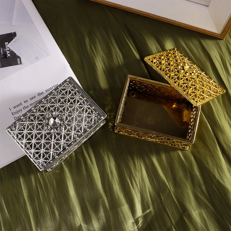 Vintage Mini Treasure Chest Jewelry Box