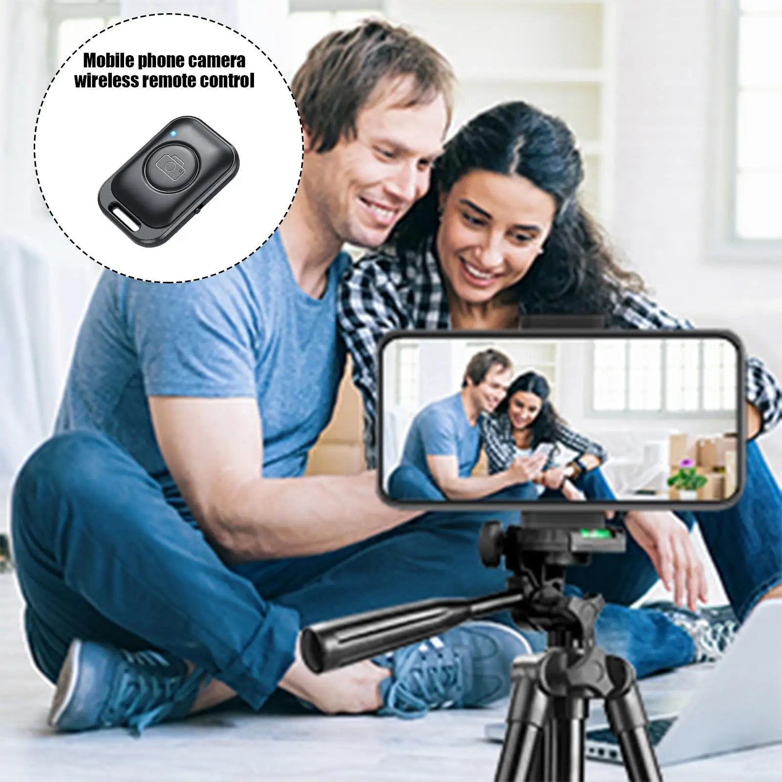 Wireless Remote Shutter Phone Remote Control Selfie Clicker Bluetooths Selfie Tripod Stick For Outdoor Live Streaming