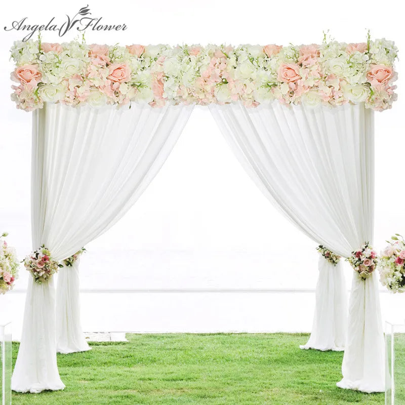 Artificial Flower Arrangement Silk Gypsophila Babysbreath Floral Row Decor For Wedding Backdrop Party Supplies Props  50/100CM