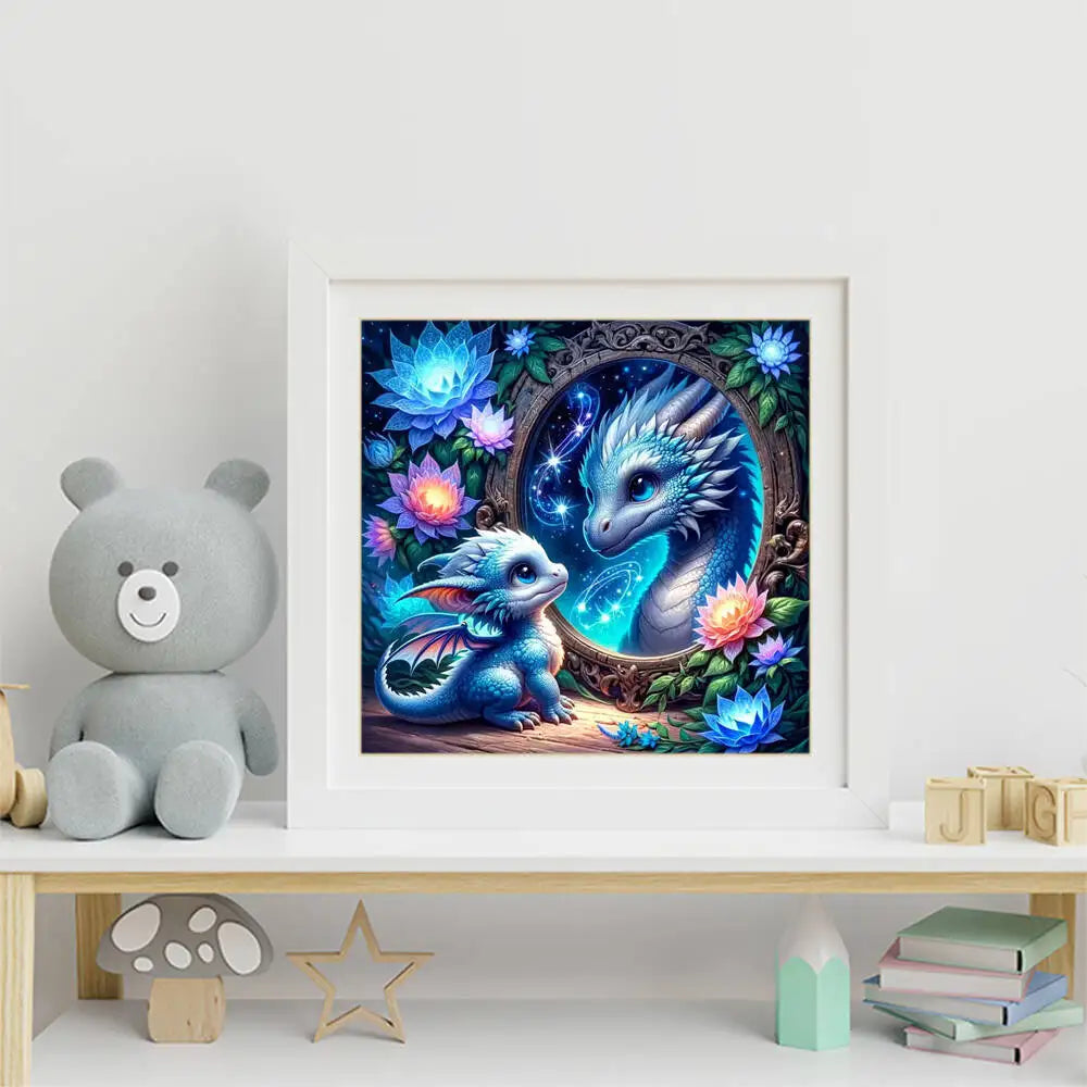 Momoart New Arrival Diamond Embroidery Dinosaur Animal Painting DIY Picture Rhinestones Lotus Flower Mosaic Dragon Child Hobby