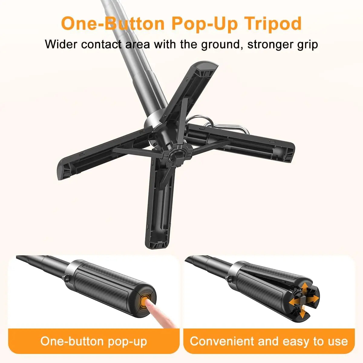 Magnetic Selfie Stick with Remote for Cell Phone 360° Rotation Transforms into Mini Tripod/Handheld Stabilizer/Phone Stand