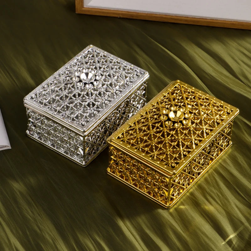 Vintage Mini Treasure Chest Jewelry Box