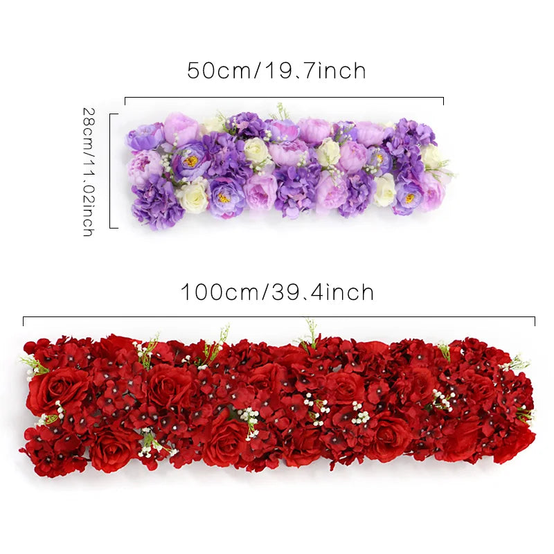 Artificial Flower Arrangement Silk Gypsophila Babysbreath Floral Row Decor For Wedding Backdrop Party Supplies Props  50/100CM