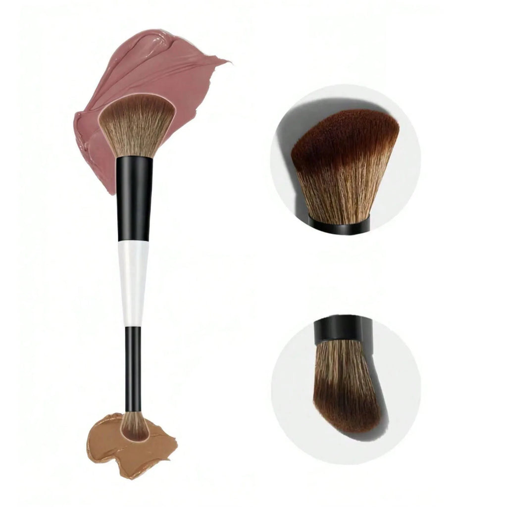 1 Double-Ended Makeup Brush, Foundation Brush, Concealer Brush, Blush Brush, Contour Brush, Eye Shadow Brush, Multi-Functional Makeup Brush
