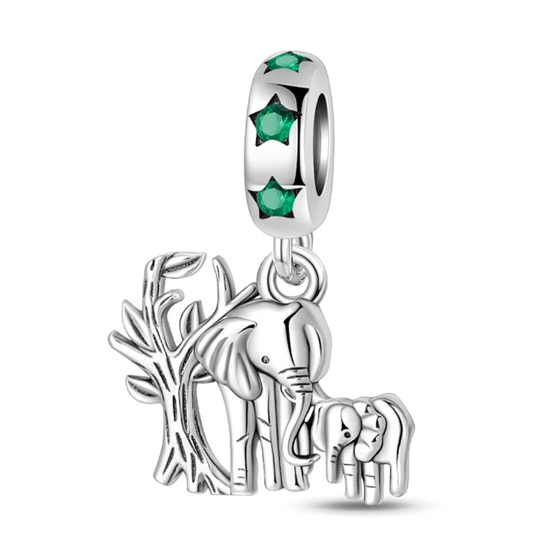 Fit 3mm Bracelets 925 Sterling Silver Tulip Family Embrace Heart Charms Beads DIY Fine Jewelry Gift Making For Women