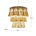 Handamde Macrame Chandelier  Macrame Lampshade Boho Hanging Lamp Cover Ceiling Pendant Light For Home Bedroom Chandeliers