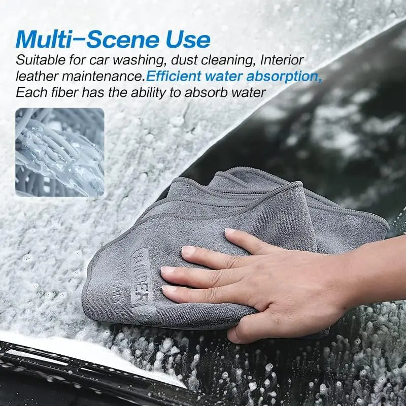 10/1pcs Microfiber Car Wash Towels Thickened High Water Absorption Auto Cleaning Cloths Towel Household Washing Drying Cloth Rag