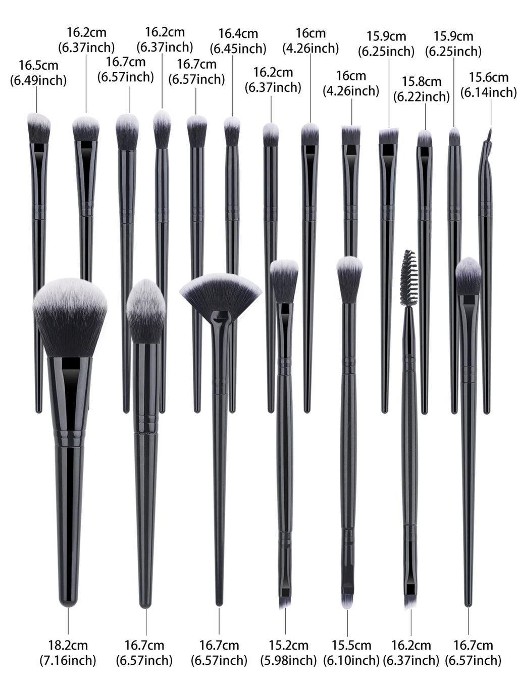 40Pcs Black Makeup Brushes Set Professional Makeup Kit Multi-functional Makeup Tool Set with Facial Makeup Accessories