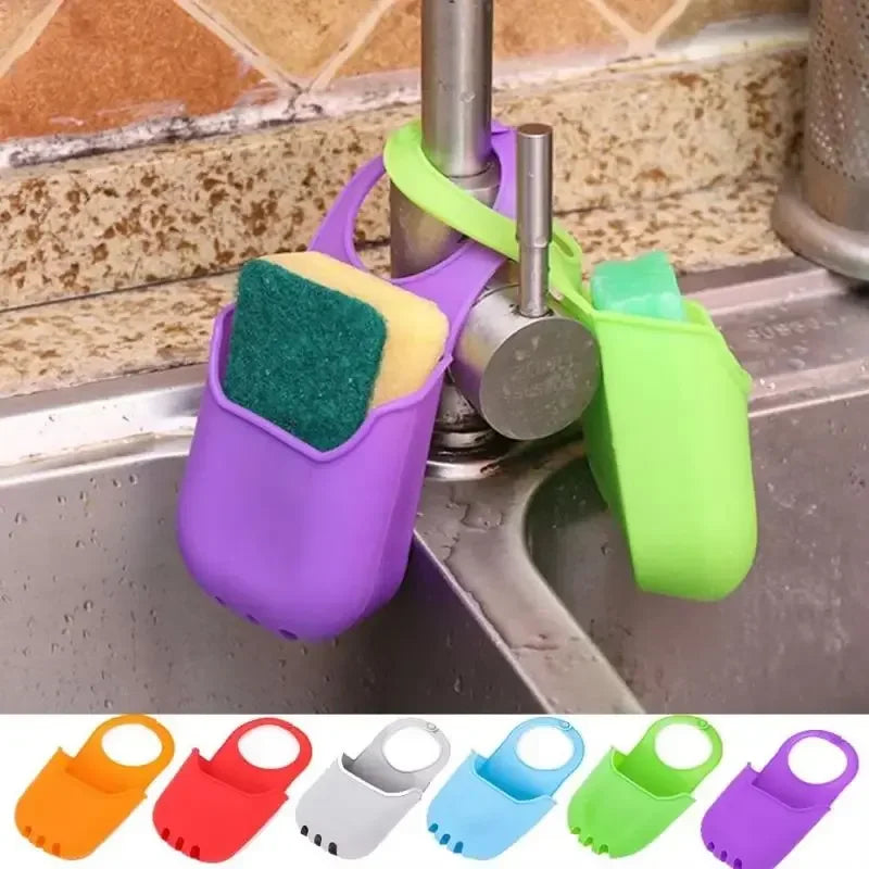 Kitchen Sink Drain Hanging Bag Bathroom Accessory Hanging Drain Bag Kitchen Sponge Soap Drain Silicone Hanging Bag