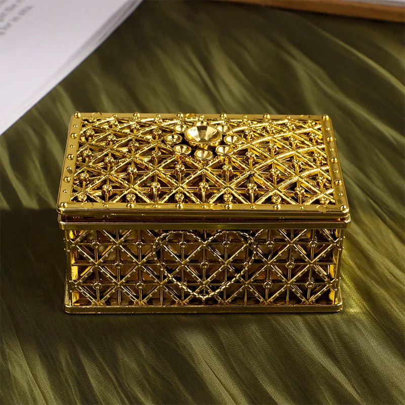 Vintage Mini Treasure Chest Jewelry Box