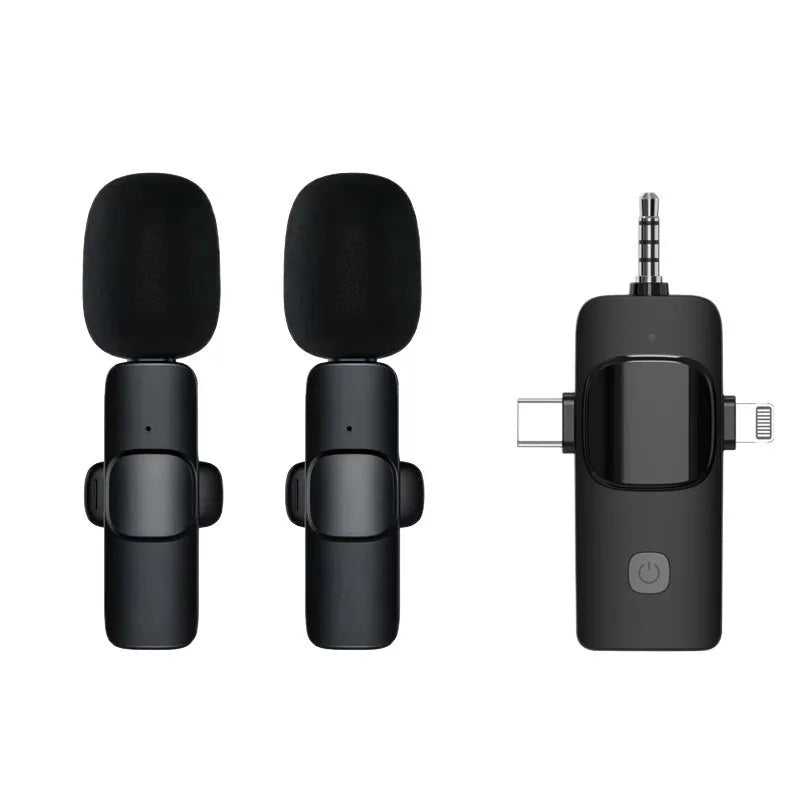 Wireless Lavalier Microphone for iPhone Android USB-C Microphone with Noise Reduction for Live Streaming Interviews mini mi