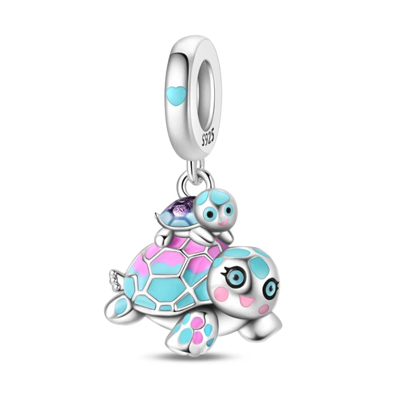 Fit 3mm Bracelets 925 Sterling Silver Tulip Family Embrace Heart Charms Beads DIY Fine Jewelry Gift Making For Women