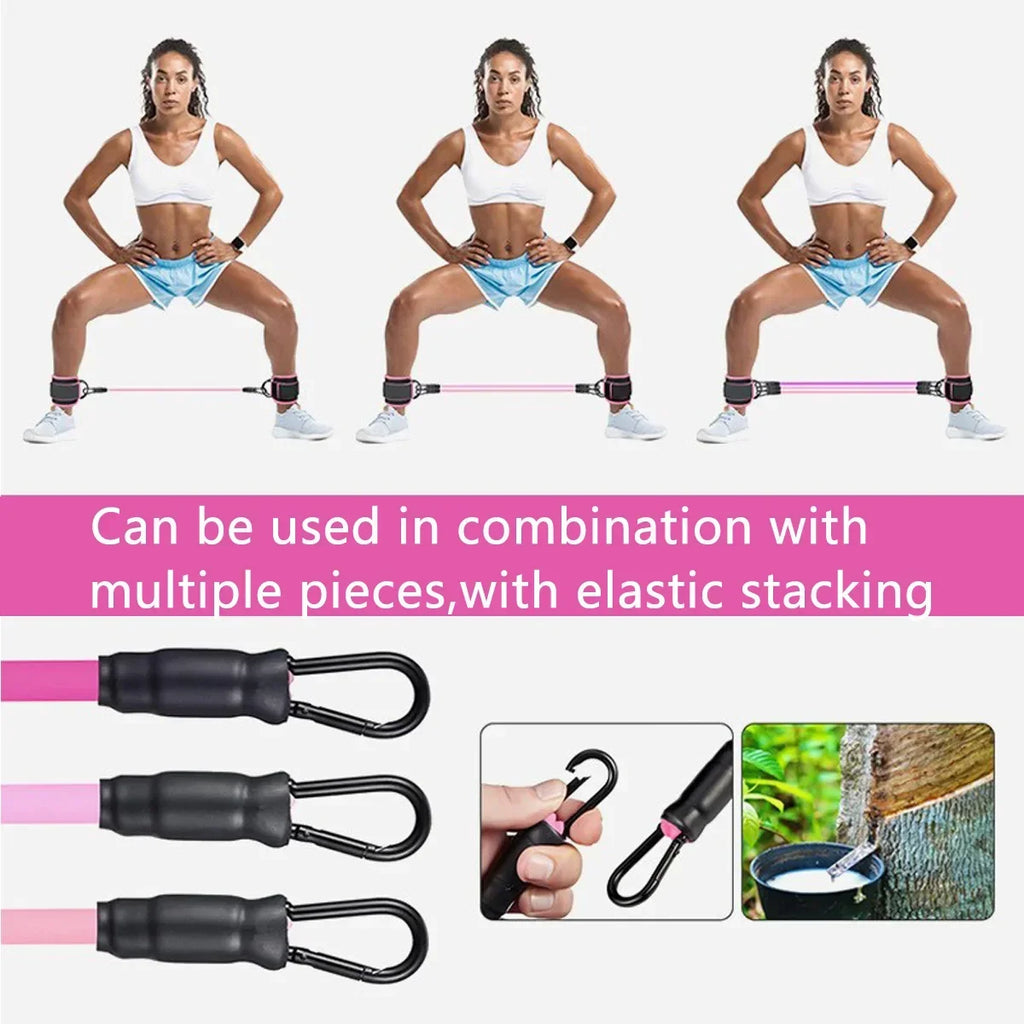 Ankle Straps Resistance Bands Set Fitness Workout Exercise Equipment Ankle Weight Yoga Elastic Fitness Band For Gym Man Woman