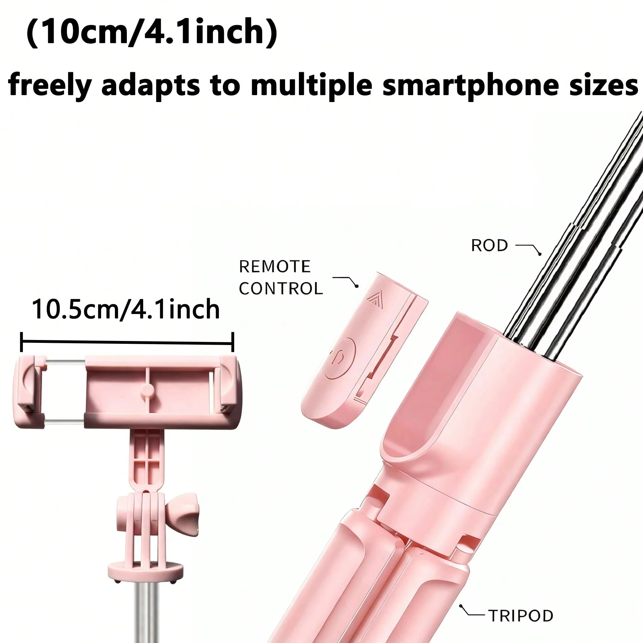 1PC Selfie Stick Wireless Selfie Stick With Tripod Stand Selfie Stick , Remote Control, Phone Holder And Built-In Tripod