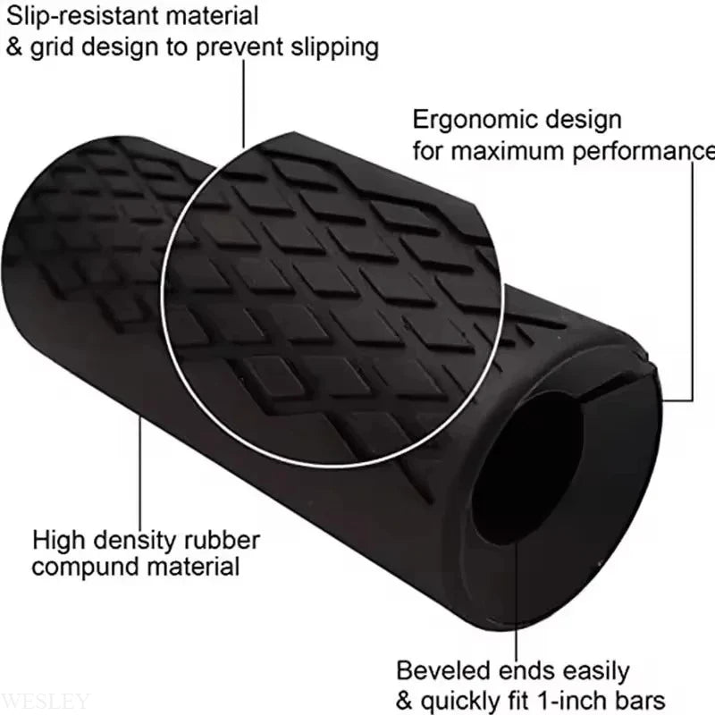 Grip Fat Bar Dumbbell Fat Barbell Grip Thick Bar Grips for Weightlifting Fitness Bar Handle Silicone Non-Slip Protective Pad