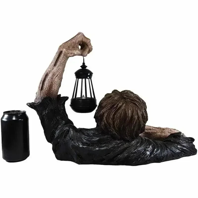 1pc Halloween Zombie lantern Crawling Horror Decor garden Scary Led Lights atmosphere Decoration with light sculpture Ornaments