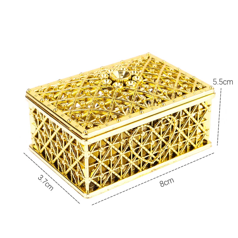 Vintage Mini Treasure Chest Jewelry Box