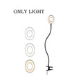 Long Arm Led Ring Fill Light USB Ring Light Fill-in Lamp Dual Lights Dimmable Ring Lamp with Phone Holder for Live Streaming