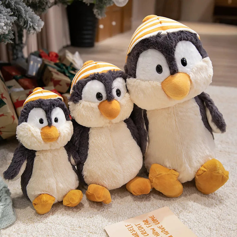 Cute Plush Toy Wolf in Sheep's Clothing Hat-Wearing Penguin Adorable Gorilla Husky Stuffed Animals for Kids Teens Animal Lovers