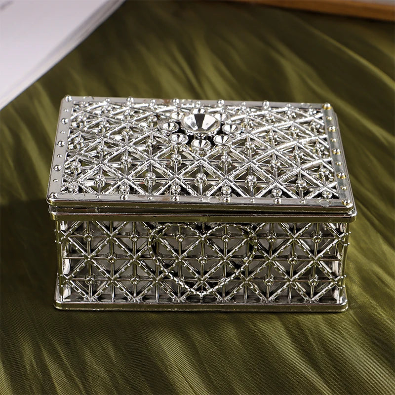 Vintage Mini Treasure Chest Jewelry Box