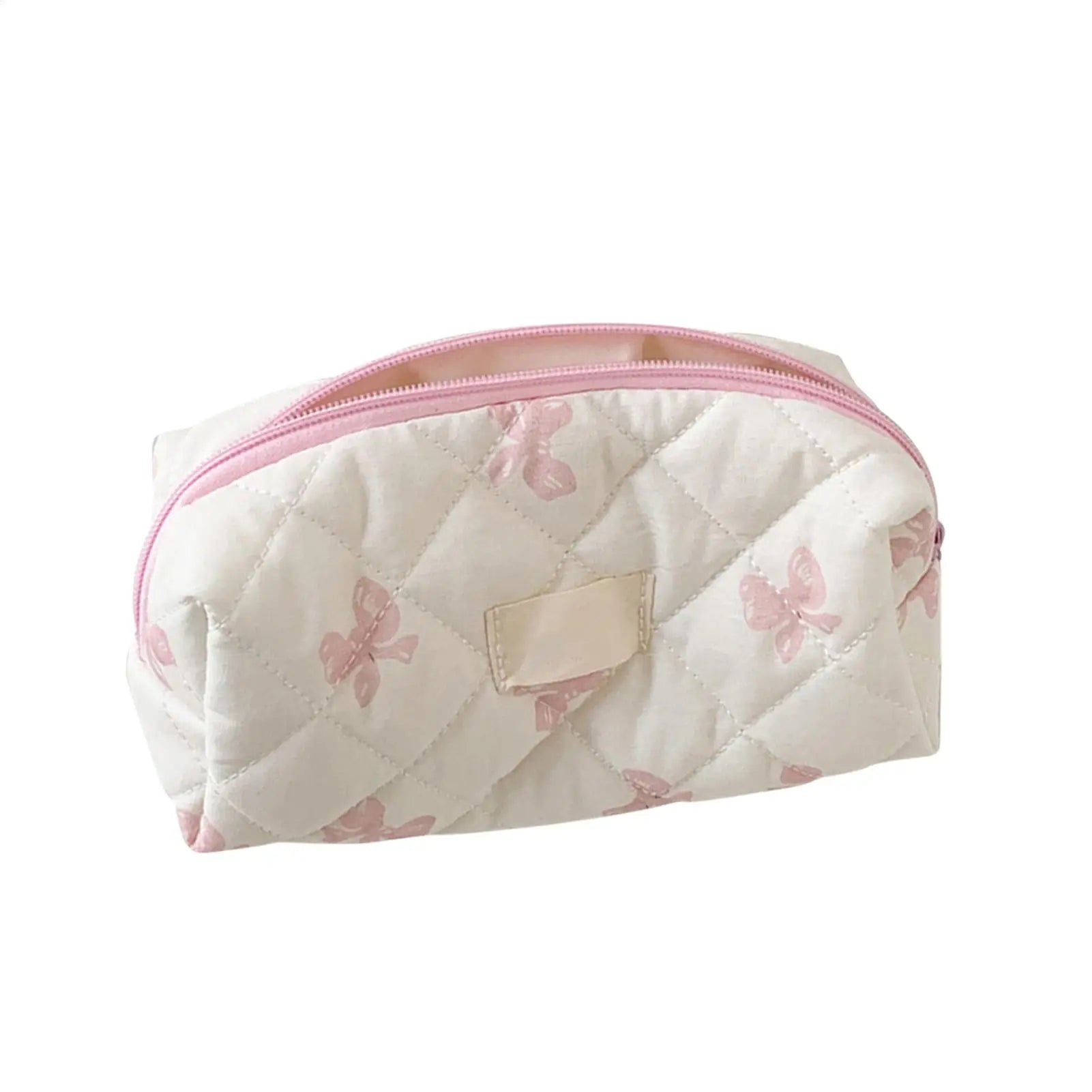 Pencil Case Cute Bow Pattern Storage Bag Pencil Case Cosmetic Organizer Portable Toiletry Makeup Pouch Student Stationery