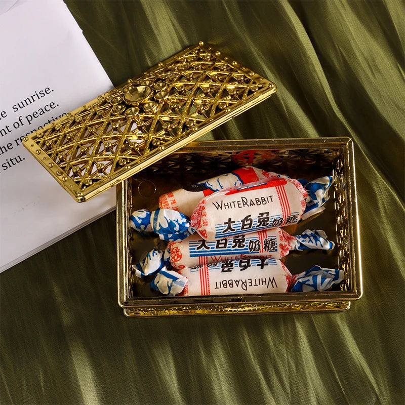 Vintage Mini Treasure Chest Jewelry Box