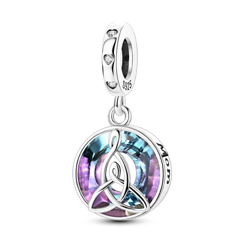Fit 3mm Bracelets 925 Sterling Silver Tulip Family Embrace Heart Charms Beads DIY Fine Jewelry Gift Making For Women