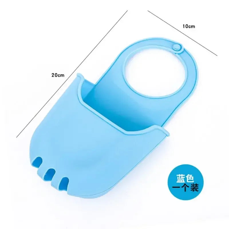 Kitchen Sink Drain Hanging Bag Bathroom Accessory Hanging Drain Bag Kitchen Sponge Soap Drain Silicone Hanging Bag